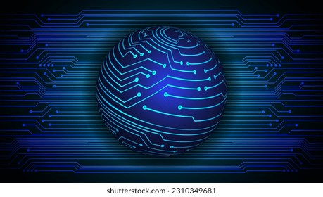 world binary circuit board future technology, blue hud cyber security concept background