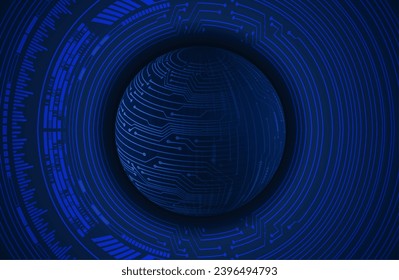 world binary circuit board future technology, blue hud cyber security concept background