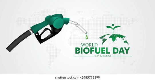 world biofuel day 10 august vector poster