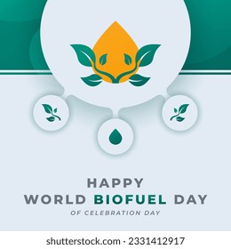 World Biofuel Day Celebration Vector Design Illustration for Background, Poster, Banner, Advertising, Greeting Card