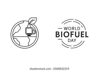 world biofuel day silhouette vector illustration