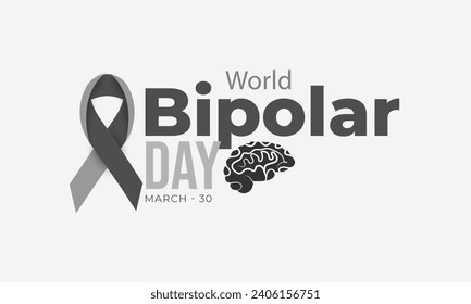 World Bipolar Day. background, banner, card, poster, template. Vector illustration.