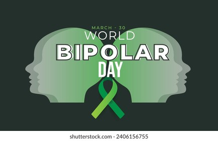 World Bipolar Day. background, banner, card, poster, template. Vector illustration.