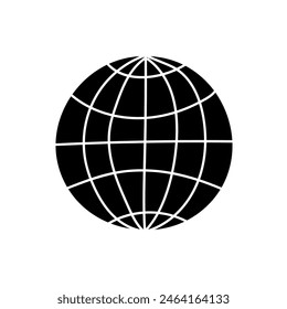 World black hand drawn icon
