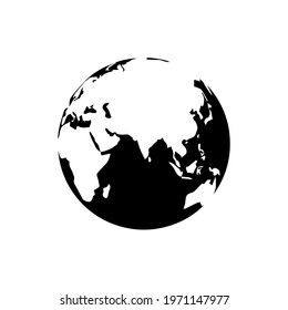 world black vector silhouette on white backgrounds