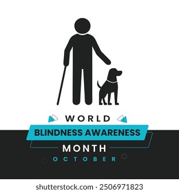 World Blindness Awareness Month Typography Poster and Social Media Template