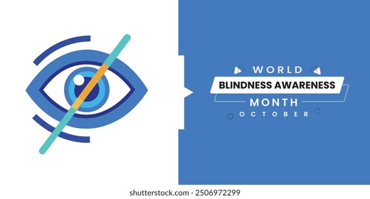 World Blindness Awareness Month Typography Poster and Social Media Template