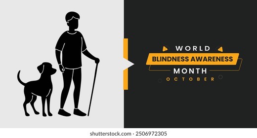 World Blindness Awareness Month Typography Poster and Social Media Template