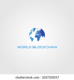 World block chain logo.