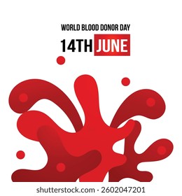 World blood day, vector cartoon illustration