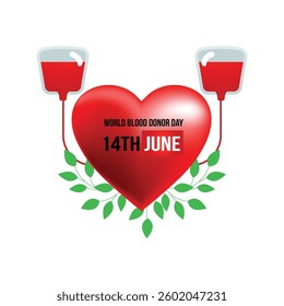 World blood day, vector cartoon illustration