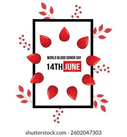 World blood day, vector cartoon illustration