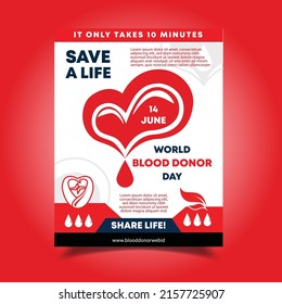 World Blood Donation Flyer Template