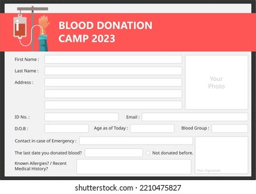 World Blood Donor Concept Vector Form Design