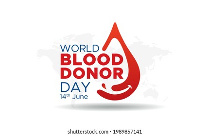 World Blood Donor Day. Donate Blood Save Life Concept Vector Illustration
