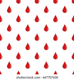 World Blood Donor Day, tileable background. Drops of blood vector seamless pattern.