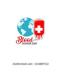 World Blood Donor Day. Vector Illustration of National Blood Donation. Donate Blood Save Life and Be a Hero