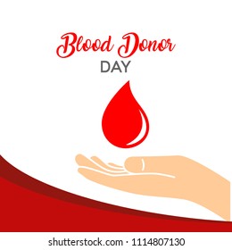 World Blood Donor Day. Vector Illustration of National Blood Donation. Donate Blood Save Life and Be a Hero