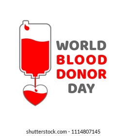 World Blood Donor Day. Vector Illustration of National Blood Donation. Donate Blood Save Life and Be a Hero