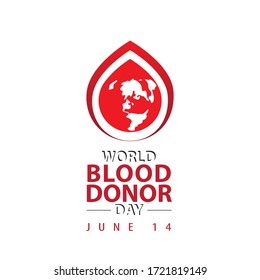 Ilustración vectorial del Día Mundial del Donante de Sangre. Para diseño de fondo o de póster