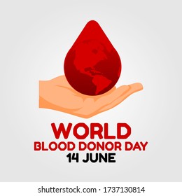 Ilustración de vectores del Día Mundial de Donantes de Sangre 