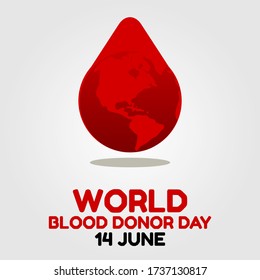 Ilustración de vectores del Día Mundial de Donantes de Sangre 
