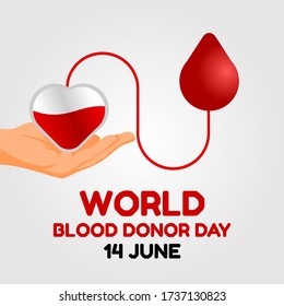 Ilustración de vectores del Día Mundial de Donantes de Sangre 