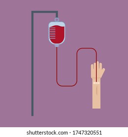World Blood Donor Day Vector Flat Design Illustration