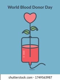 Fondo vectorial del Día Mundial del Donante de Sangre. 14 de junio. Ilustración vectorial del concepto de donación de sangre para el Día Mundial de los Donantes de Sangre