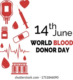 Día mundial de los donantes de sangre. Ilustración del vector