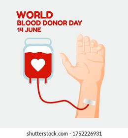 Ilustración de vectores del Día Mundial de Donantes de Sangre