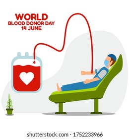 Ilustración de vectores del Día Mundial de Donantes de Sangre