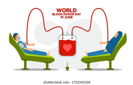 Ilustración de vectores del Día Mundial de Donantes de Sangre