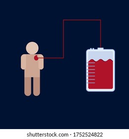 Diseño plano del Vector del Día Mundial del Donante de Sangre, Ilustración