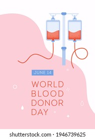 Fondo vectorial del Día Mundial del Donante de Sangre.