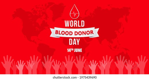 World blood donor day vector illustration design. Creative concept design for donation awareness banner, poster, flyers and backgrounds. 