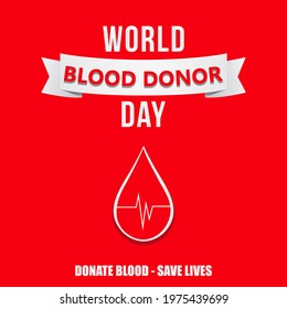 World blood donor day vector illustration design. Creative concept design for donation awareness banner, poster, flyers and backgrounds. 