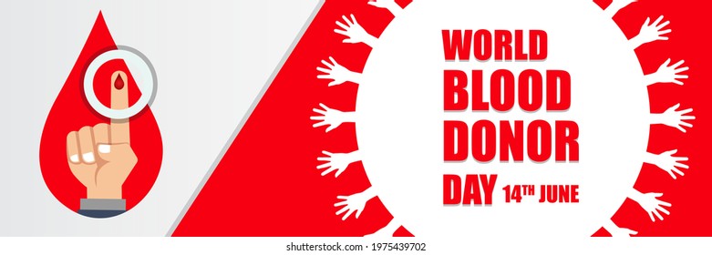 World blood donor day vector illustration design. Creative concept design for donation awareness banner, poster, flyers and backgrounds. 