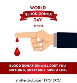 World blood donor day vector illustration design. Creative concept design for donation awareness banner, poster, flyers and backgrounds. 