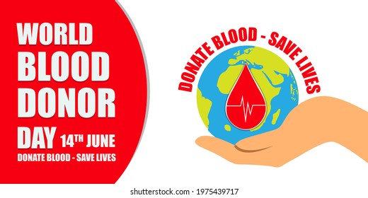 World blood donor day vector illustration design. Creative concept design for donation awareness banner, poster, flyers and backgrounds. 