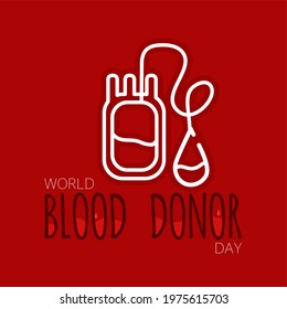 World Blood Donor Day. Vector illustration for the holiday. Medicine, treatment, doctors.