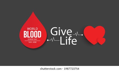 Día Mundial del Donante de Sangre. diseño de ilustración vectorial