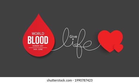 Día Mundial del Donante de Sangre. diseño de ilustración vectorial