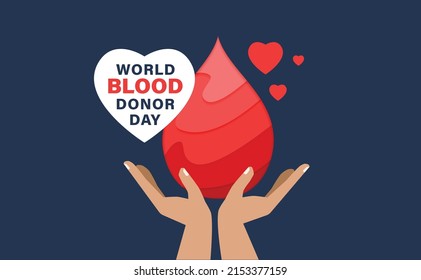 World blood donor day vector background. 14 june. Hemophilia day concept