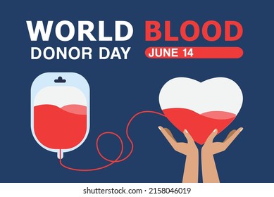 World blood donor day vector background. 14 june. Hemophilia day concept