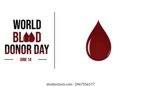 Vector del Día Mundial del Donante de Sangre, Anuncio, volante, cartel sobre fondo blanco. Guardar Donar sangre Concepto de donación de sangre para el 14 de junio. Día Mundial de la Donación de Sangre Ilustración de Concientización Diseño de Vector aislado