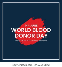 Ilustración vectorial del Día Mundial del Donante de Sangre. 