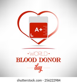 World Blood Donor Day vector illustration, white background