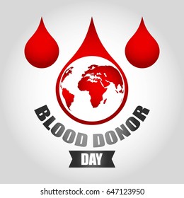 World Blood Donor Day Vector Illustration. Suitable for poster, banner, campaign, and greeting card
