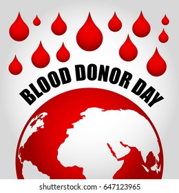 World Blood Donor Day Vector Illustration. Suitable for poster, banner, campaign, and greeting card
